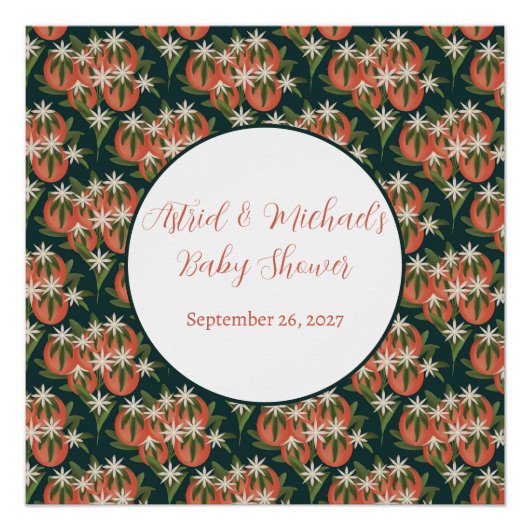 Little Cutie Clementine| Citrus Theme Baby shower Perfect Poster (Voorkant)