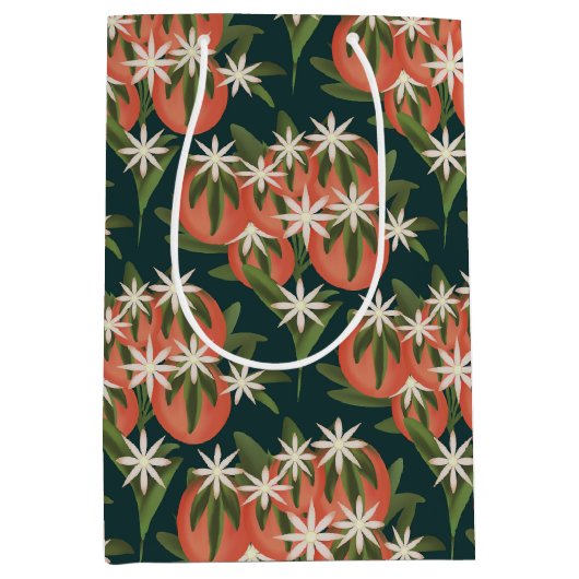 Little Cutie Clementine Donkergroen | Citrusthema Medium Cadeauzakje (Voorkant)