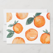 Little Cutie Clementine Foto Verjaardag Uitnodigin Kaart (Achterkant)