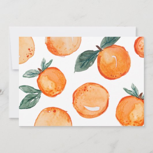 Little Cutie Clementine Foto Verjaardag Uitnodigin Kaart (Achterkant)