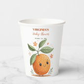 Little Cutie clementine fruit Citrus Thema Papieren Bekers (Voorkant)
