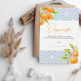 Little Cutie Clementine Luier Raffle Baby shower Informatiekaartje