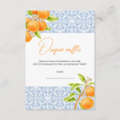 Little Cutie Clementine Luier Raffle Baby shower Informatiekaartje (Voorkant)