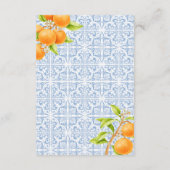 Little Cutie Clementine Luier Raffle Baby shower Informatiekaartje (Achterkant)