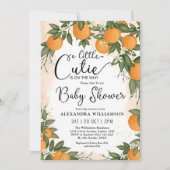 Little Cutie Clementine Oranje Citrus Baby shower Kaart (Voorkant)