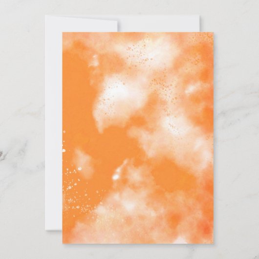 Little Cutie Clementine Oranje Citrus Baby shower Kaart (Achterkant)