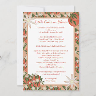 Little cutie Clementine roze douche op afstand Kaart