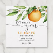 Little Cutie Dank je Baby shower Bedankjes Labels (Voorkant)