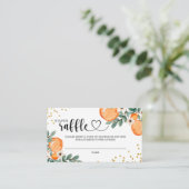 Little Cutie Diaper Raffle Entry Kaart (Staand voorkant)