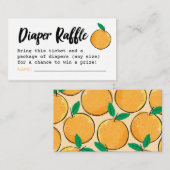 Little Cutie Diaper Raffle Ticket Enclosure Kaart (Voorkant / Achterkant)