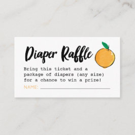 Little Cutie Diaper Raffle Ticket Enclosure Kaart