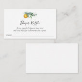 Little Cutie Diaper Raffle Ticket for Baby shower Informatiekaartje (Voorkant / Achterkant)