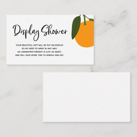 Little Cutie Display Douche insert kaart (Voorkant / Achterkant)