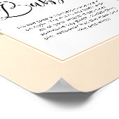 Little cutie Dont zeggen baby baby shower spel Pos Poster (Hoek)