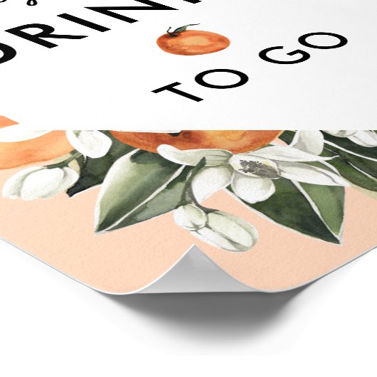 Little Cutie Drive By Baby Shower Drink Favor Bord Poster (Hoek)