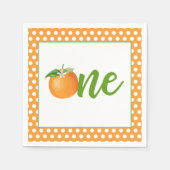 Little Cutie Eerste Verjaardag Servet - Of Stippen (Voorkant)