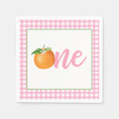 Little Cutie Eerste Verjaardag Servet - PK Plaid (Voorkant)