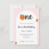 Little Cutie Eerste Verjaardag uitnodiging (Voorkant)