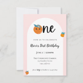 Little Cutie Eerste Verjaardag uitnodiging