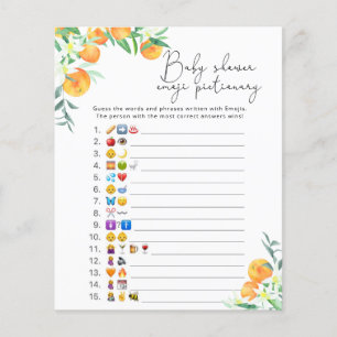Little cutie Emoji afbeelding game baby shower