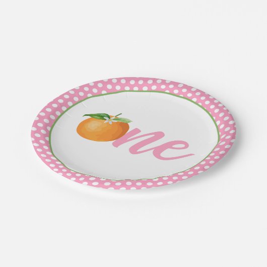 Little Cutie First Birthday Bord - Pk Stippen (Gekanteld)