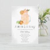 Little Cutie Fruit Smoothie Girl Baby shower Kaart (Staand voorkant)