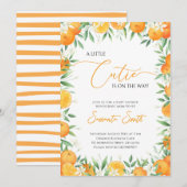 Little Cutie Gender Neutral Baby shower Invitation Kaart (Voorkant / Achterkant)