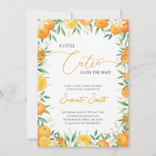 Little Cutie Gender Neutral Baby shower Invitation Kaart