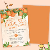 Little Cutie Gender Neutral Baby shower Invitation Kaart