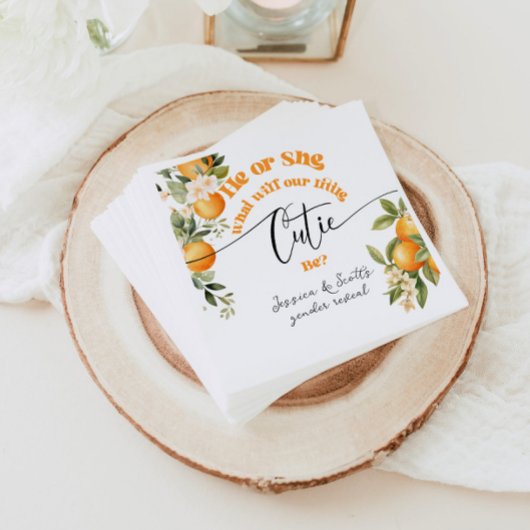 Little cutie geslacht onthullen Hij of Zij Servet