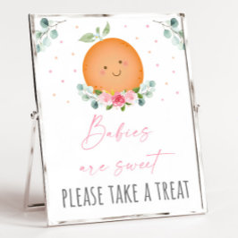 Little Cutie Girl Baby shower TreSign Poster