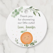 Little Cutie Greenery Baby shower Bedankjes Labels (Voorkant)
