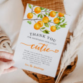 Little Cutie Greenery Baby shower Bedankkaart