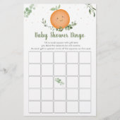 Little Cutie Greenery Baby shower Bingo Game (Voorkant)