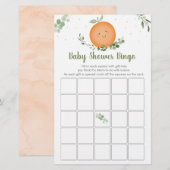 Little Cutie Greenery Baby shower Bingo Game (Voorkant / Achterkant)