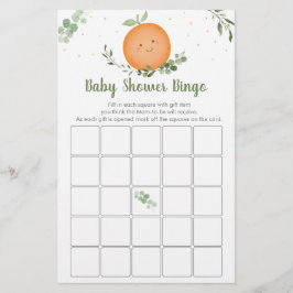 Little Cutie Greenery Baby Shower Bingo Spel