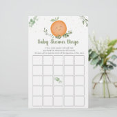 Little Cutie Greenery Baby Shower Bingo Spel (Staand voorkant)
