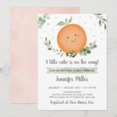 Little Cutie Greenery Baby shower Kaart (Voorkant / Achterkant)