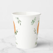 Little Cutie Greenery Baby shower Papieren Bekers (Links)