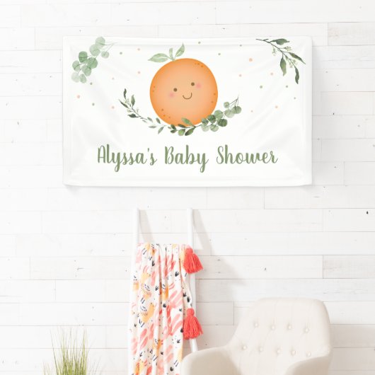 Little Cutie Greenery Baby shower Spandoek (Insitu)