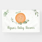 Little Cutie Greenery Baby shower Spandoek (Horizontaal)