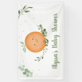 Little Cutie Greenery Baby shower Spandoek (Verticaal)