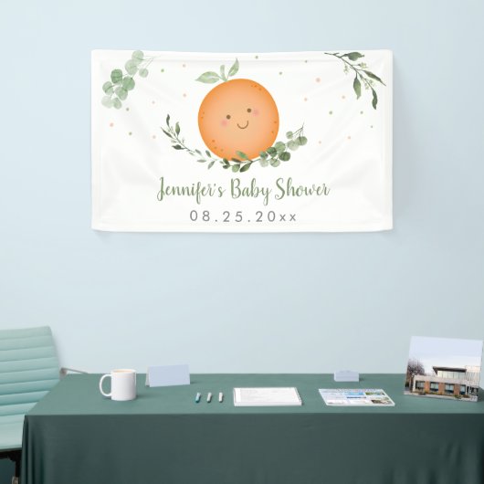 Little Cutie Greenery Baby shower Spandoek (Beurs)