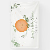Little Cutie Greenery Baby shower Spandoek (Verticaal)