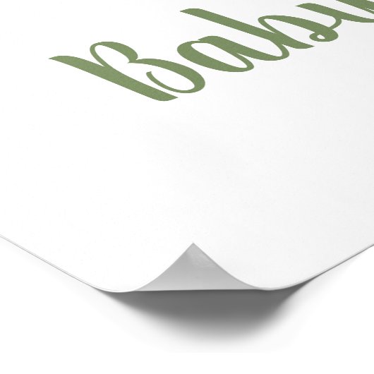 Little Cutie Greenery Baby shower Welcome Poster (Hoek)