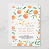 Little Cutie Greenery Gold Baby shower Kaart (Voorkant)