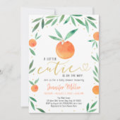 Little Cutie Greenery Gold Baby shower Kaart (Voorkant)