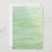 Little Cutie Greenery Gold Baby shower Kaart (Achterkant)