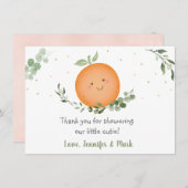 Little cutie groen Baby shower dank u Bedankkaart (Voorkant / Achterkant)