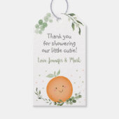 Little cutie groen Baby shower dank u Cadeaulabel (Voorkant)